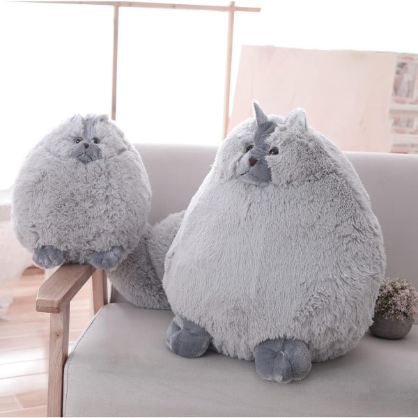 Baby Cat Fyldte Dyr Legetøj Gave Plys Kat Baby Fed Plys Kat White 50cm
