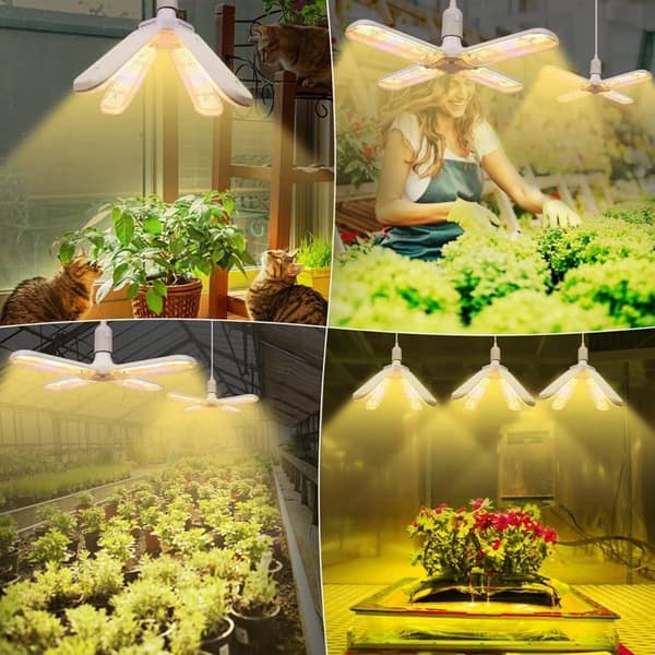 LED-växtbelysning, 200W växtlampa, fullspektrum-LED, E27-växtlampa (1 st)