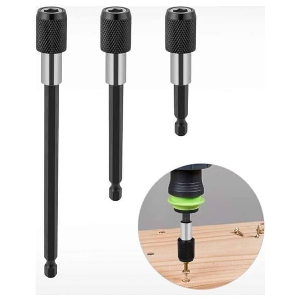 Hurtigskift bitsholder, magnetisk boreforlenger, 1/4\"-drift, nøkkelholder, borehodeadapter, bor sekskantskaftsett