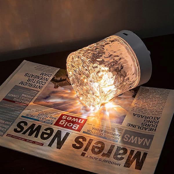 Atmosfär Nattlampa Gåvor Vatten Ripple Bordslampa Dynamisk Projektion Sovrum