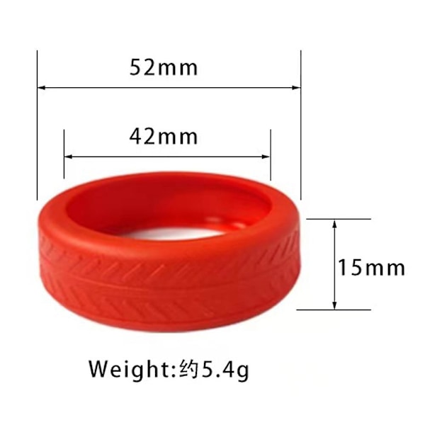 Mjuka silikonhjulskydd för resväska, ljuddämpande hjulskydd för affärsresor Red 1pcs