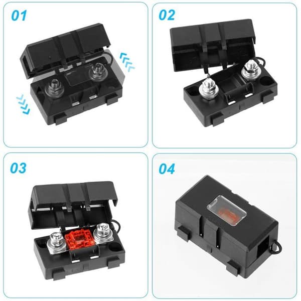Bilsikring, 6 stk. UDEN bilsikringsholder, Midi-sikringsholdere Mega-sikringer 40A 50A 60A sikringsboks til biler