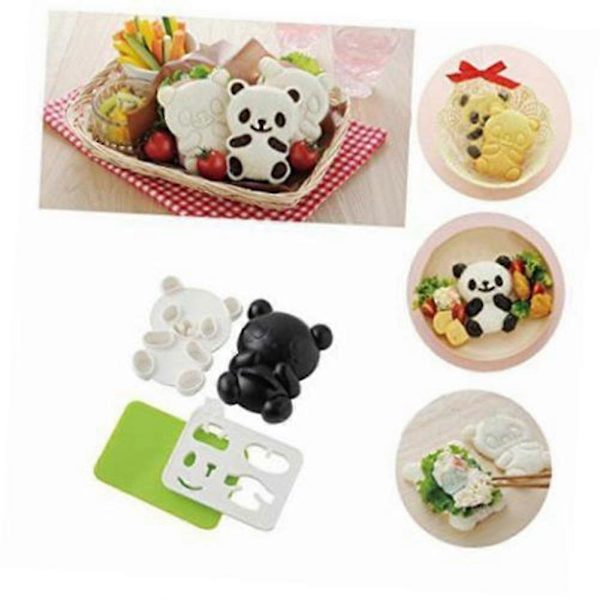 DIY Søt Panda Form Ris Sushi Kakeform Kutter Sandwich Maker Bakeverktøy -Sy -Sy