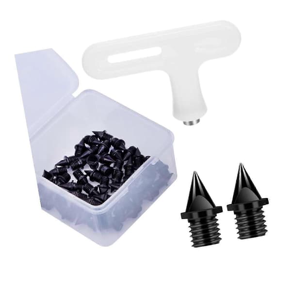 50-pakning 5 mm piggsko-pigger Erstatning Lette metallpigger for sprintløping Sport Voksne Black