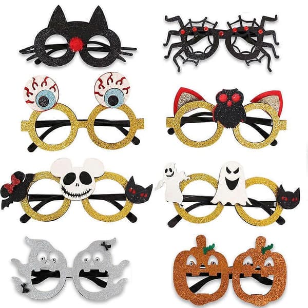 Kreative Glitter Halloween Partybriller Fotorekvisitter Halloween Gave Til Barn Halloweenpynt bat