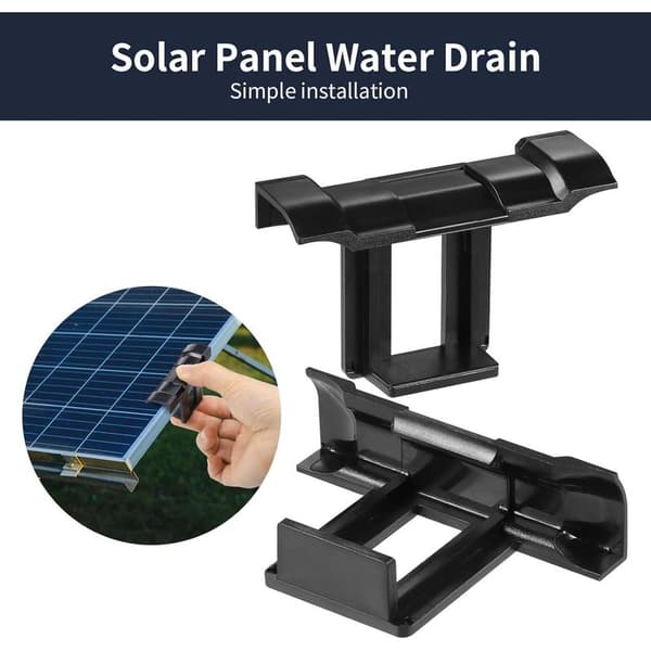 24 vanndreneringsklemmer for 30 mm solcellepaneler, slitesterke ABS-materiale vanndreneringsklemmer for 30 mm PV-moduler