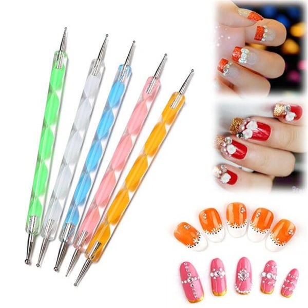 20-pakning - Pensler for negler / Nail - Nail Pensler Hvit