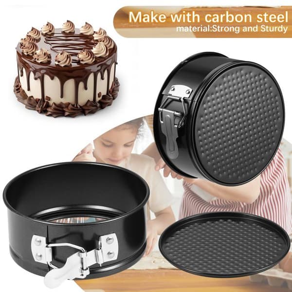 Rund kageform - 1 stk, 15 cm, non-stick, flad bund - Velegnet til bagning af kager