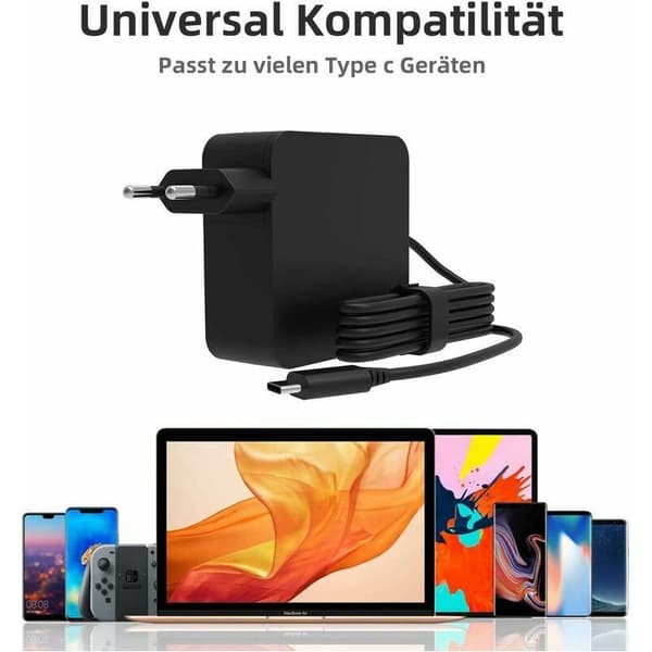 65W USB C-oplader til Lenovo Asus Huawei Xiaomi Acer Dell Samsung Google Laptop Tablet