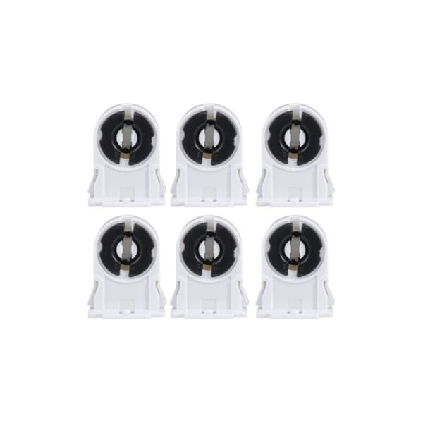 20-pack T8/G13 skruvbara lysrörshållare, obryggade, gravstenstyp, ersättning för LED-lysrör