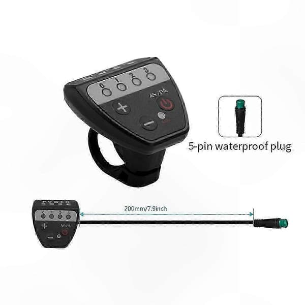 Ebike LED Display Kontrolpanel med 36V-48V Spænding og Vandtæt 5-Pin Stik