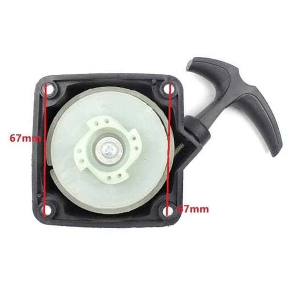 Startmekanisme + 40-5 trekkpanel for gresstrimmer, svart, 1 stk. hullavstand