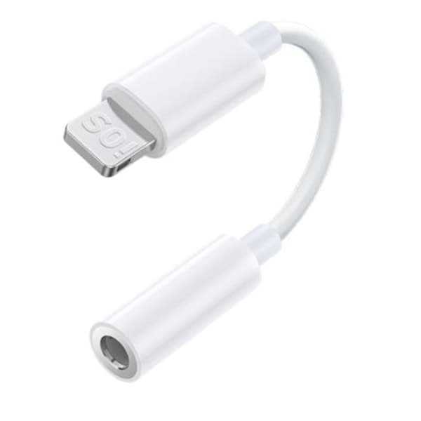 Lightning till 3,5 mm hörlursuttagsadapter, Adapter iPhone-hörlurar, med iPhone 14 13 12 11 XR XS Max X 8 7 6 Stöder alla iOS