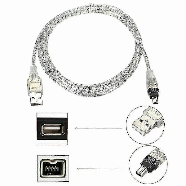 For Mini Dv Minidv Usb Datakabel Firewire Ieee 1394 Hdv Videokamera For Redigering Pc 2024-Ny