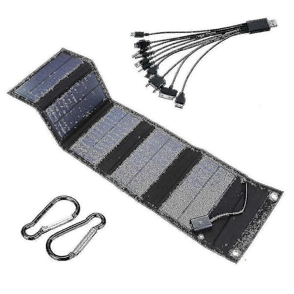 70w Foldbar USB Solpanel Solcelle Bærbar Foldbar Vandtæt Solpanel Oplader Til Mobil (sammenfiltring)