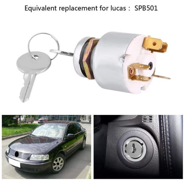 12V 3-positions ON/OFF Motorstart Nøgle Tændingskontakt med Universal Nøgle