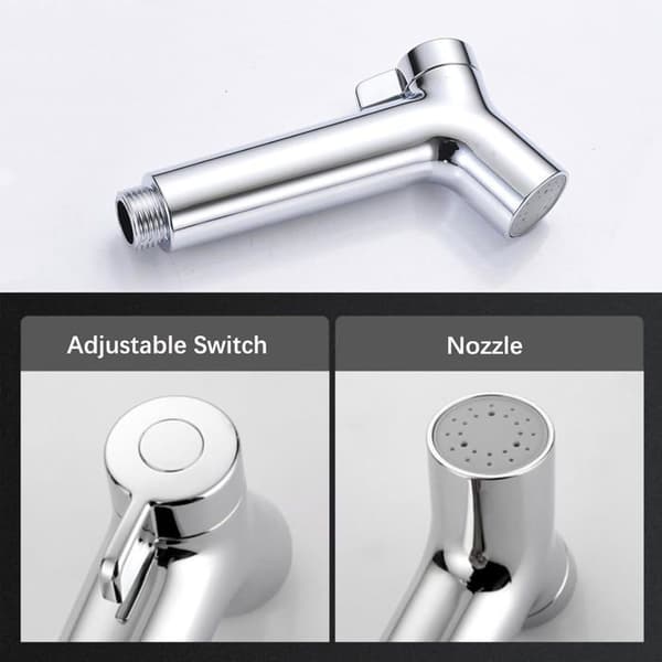 Håndholdt bidet-sprøyte, bidet-dusjhode, justerbar toalettsprøyte for bidet