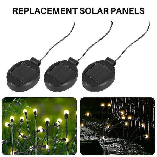 4-pack Solar LED-ljus Ersättningsdel Toppanel, solpanel Lykta Lock Lampa Tillbehör - I lager