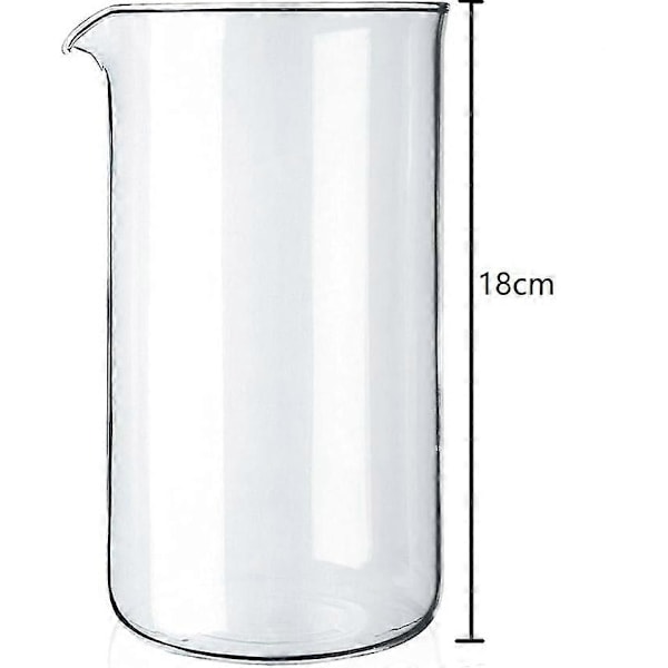 Udskiftningsglas til stempelkande, 8 kopper, 1L