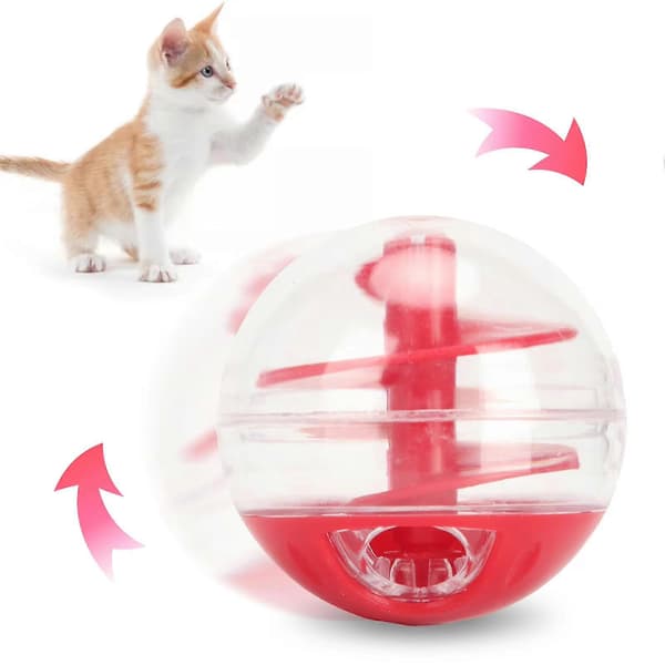 Kattegodbid Dispenserende Bold Bidefast Interaktivt Kæledyr Langsom Foder Puzzle Bold til Killing Kattegodbid Dispenserende Puzzle Bold