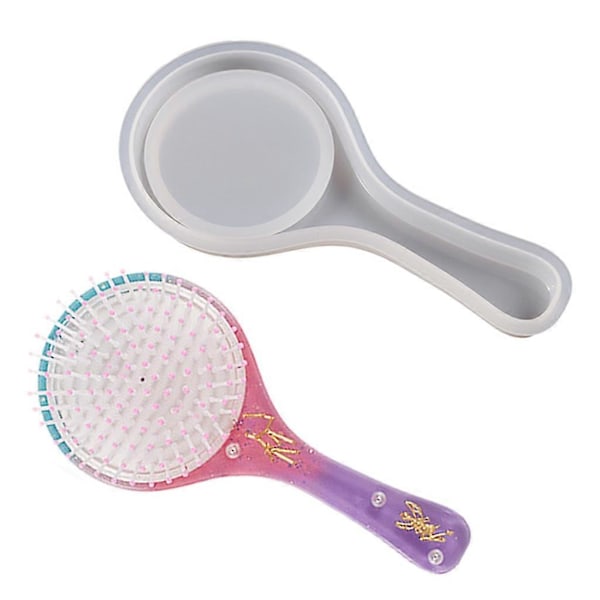Kam Silikoneforme Søde Hårbørste Fremstillingsforme til DIY Resin Paddle Comb D