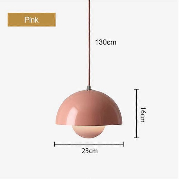 Modern Blomkruka Pendellampa Halvcirkelformad Restaurang Hängande Taklampa Inomhus Vardagsrum Bar Köksö Lampor Cool White 6000K Pink