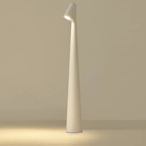 Trådløs bordlampe, oppladbar LED-skrivebordslampe for innendørs og utendørs bruk White 17.7in