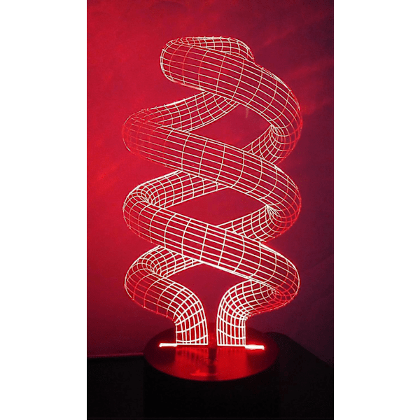 Spiral Tornado 3D Nattlampa LED Illusion Lampa Sängbordslampa Skrivbordslampa