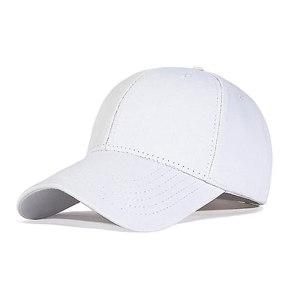 Basebollkeps Herr Dam Keps Justerbar Baseboard Basebollkeps Hatt Utomhus Basebollkeps white