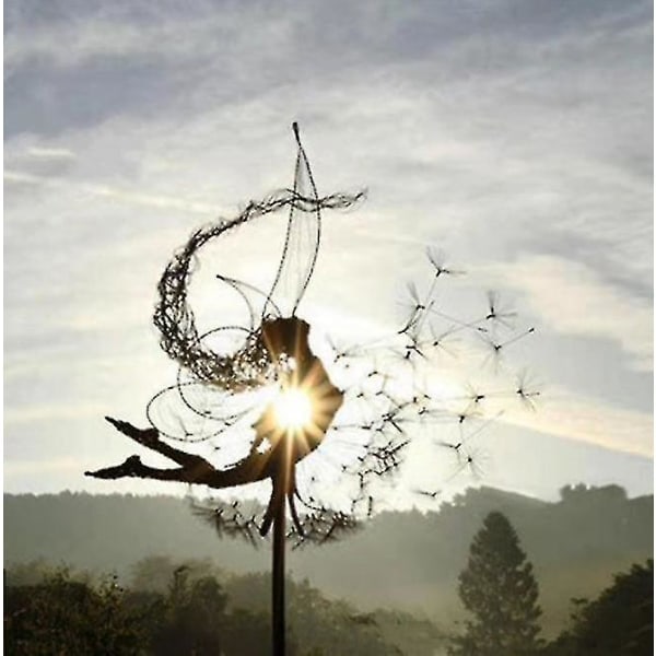 NY Dansende Fe Løvetand Statue Ornament Indsatser Gratis Dandelion F