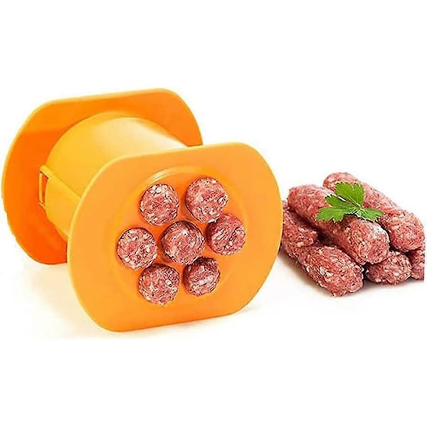 Cevapcici-puristin, manuaalinen makkarakone, lihamylly, makkaratyökalu, hot dog -muotti, grillitarvikkeet, 7 makkaraa yhdellä puristuksella