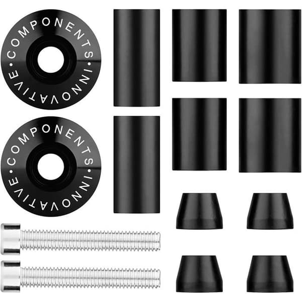 Motorcykel Styr Endestykker - Par - CNC Aluminium - Universal 22mm - Endebeskyttelse - Sort