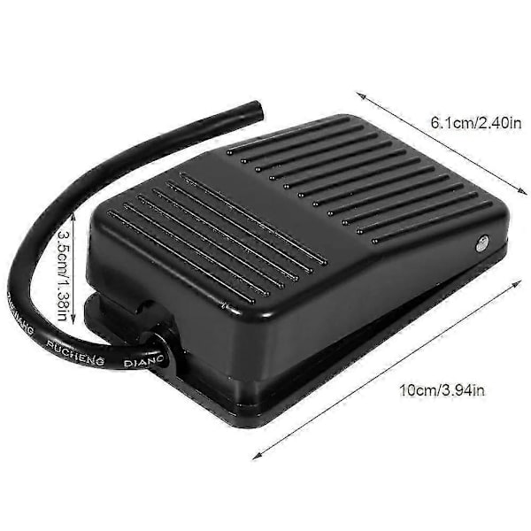 Fotpedalbryter for kontroller, 220V 10A, med 10cm ledning