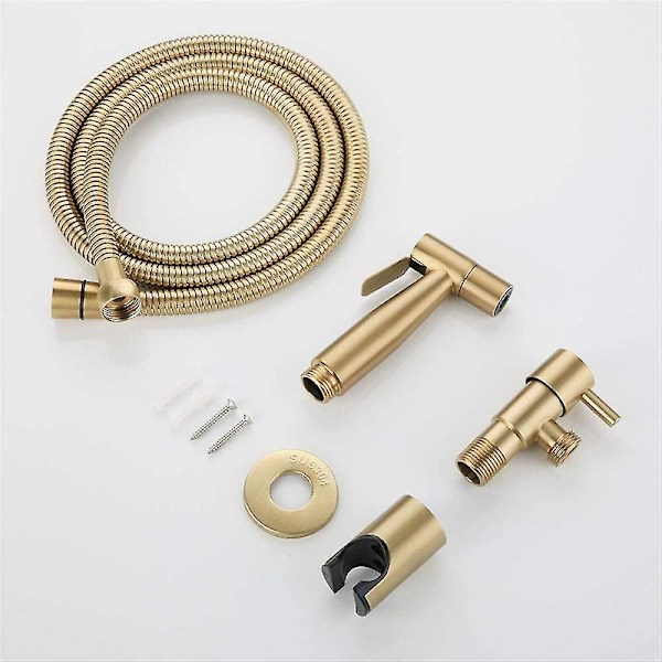 Dhrs Toalettbidet i rostfritt stål, Bidet-sprayset, Kran-spray, Toalett-spray (guld)