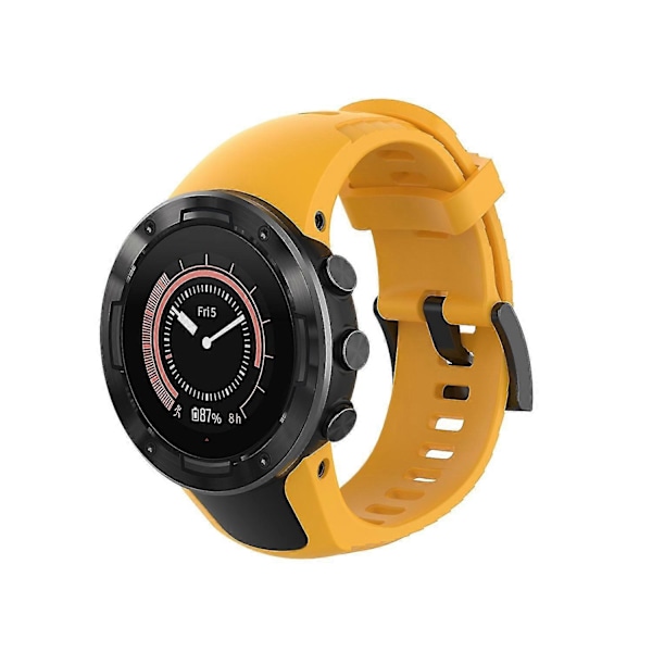 Blød silikone urrem til Suunto 5 22.5mm Yellow Other Phone Models