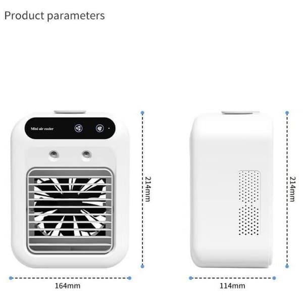 Bærbar aircondition, professionel køleventilator, sprayluftfugter aircondition med 500 ml vandtank
