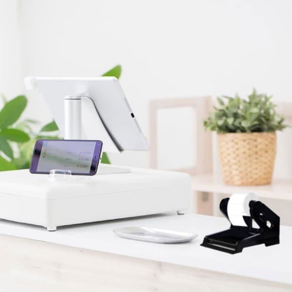Termisk etikettholder - 1 stk, ekstern dispenser, til ruller - Egnet til termiske printere, foldede etiketter