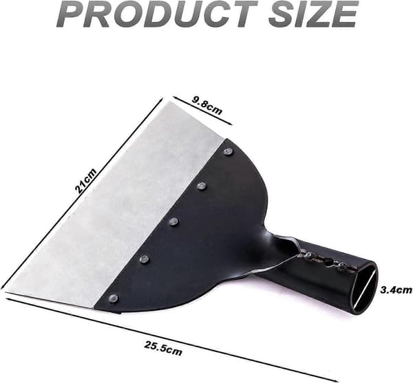 Hagerenseskrape for hagearbeid, multifunksjonell flat stålskrape for planter, hager, gårder og plener