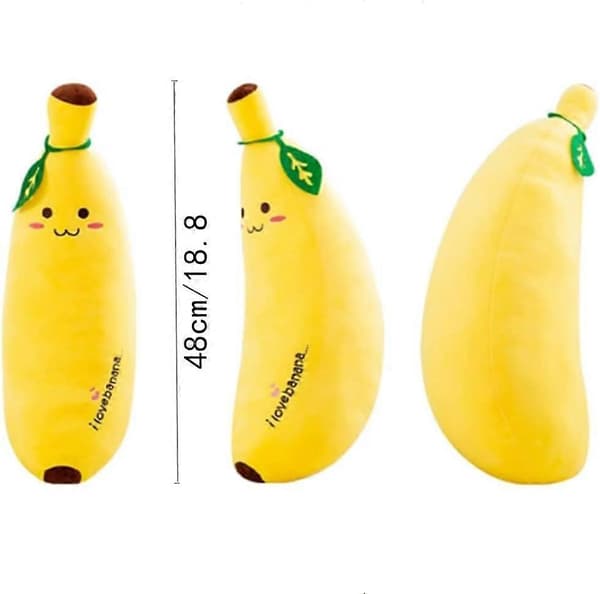 48 cm/18,8 Banan Plyslegetøj, Søde Bløde Behagelige Krammepuder Fødselsdagsgaver til Børn