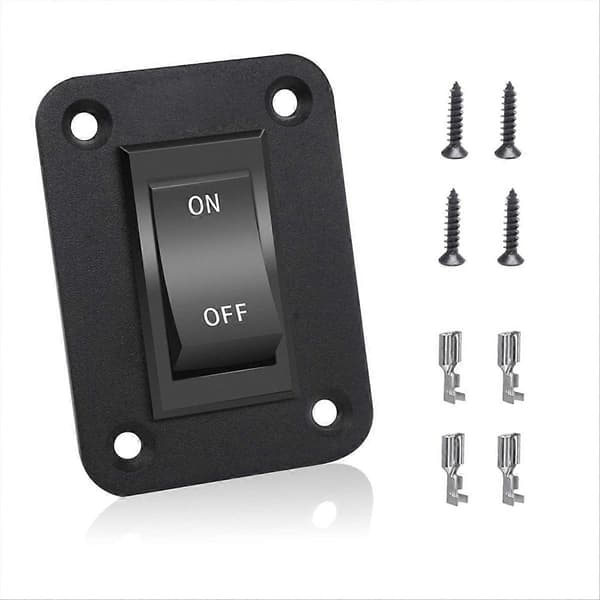 Tænd/sluk-kontakt 12V 20A 4 ben DPST vippekontaktpanel RV lyskontakt