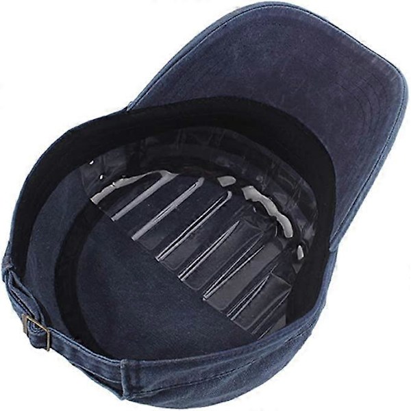 Unisex Vintage Militær Hærhue Justerbar Baseball Cap Grå navyblue