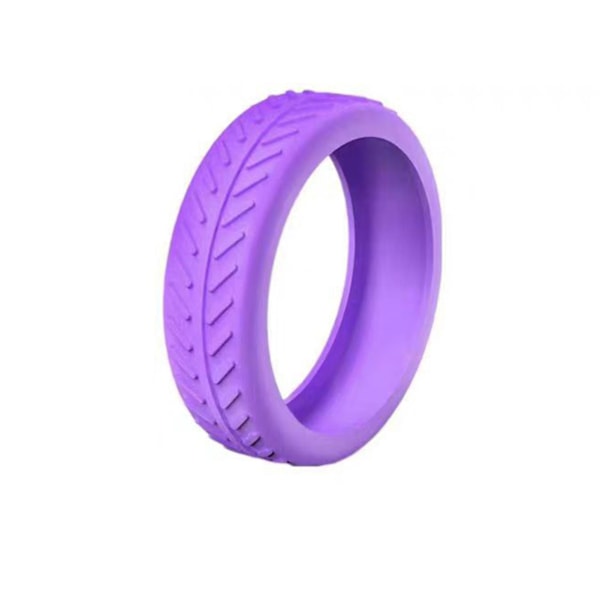 Mjuka silikonhjulskydd för resväska, ljuddämpande hjulskydd för affärsresor Purple 1pcs