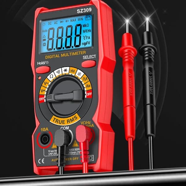 Kapacitansmåler, resistiv, smart kapacitansmåler, 1999-tæller LCD-multimeter med baggrundsbelysning, præcis måling