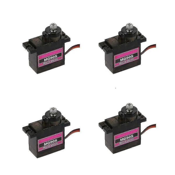 4st Mg90s Micro Metallväxel 9g Servo För Rc Flygplan Helikopter Bil 360 -Sy