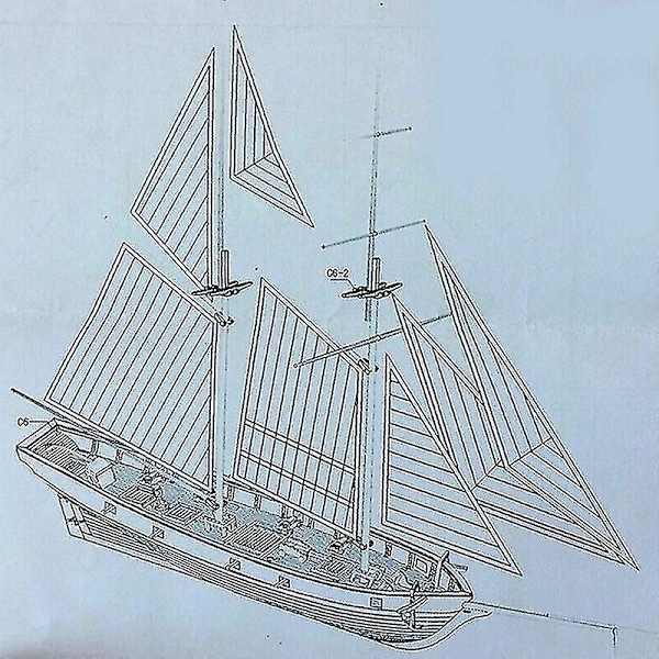 Ny 1:100 Halcon Trä Segelbåt Modell Gör-det-själv Kit Skepp Montering Dekoration Gåva