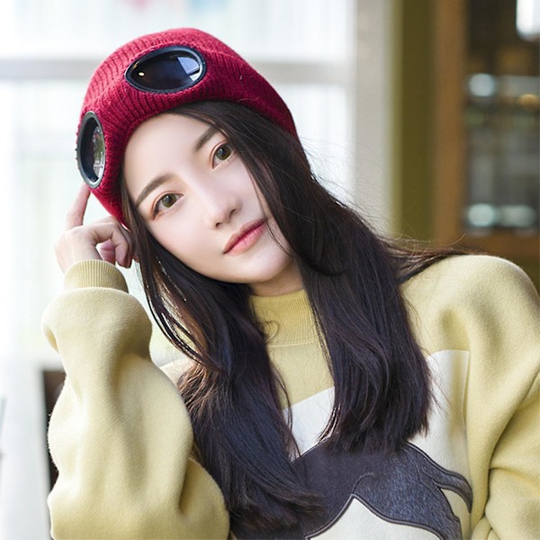 Herre Dame Hue Cp Strikket Hat Uld Vinterhatte Solbriller Punk Kasketter Grey