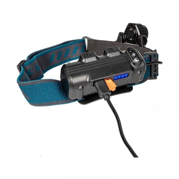 Kraftig oppladbar hodelykt, 2000LM Zoom LED hodelykt med bevegelsessensor, 2200 mAh, 6 moduser, 270° vanntett COB hodelykt for løping