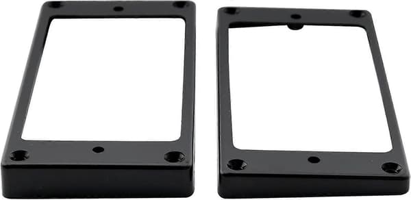 Plast Böjd Botten Humbucker Monterings Pickup Ringar Set för Kina Tillverkad Epiphone Gitarr, Svart