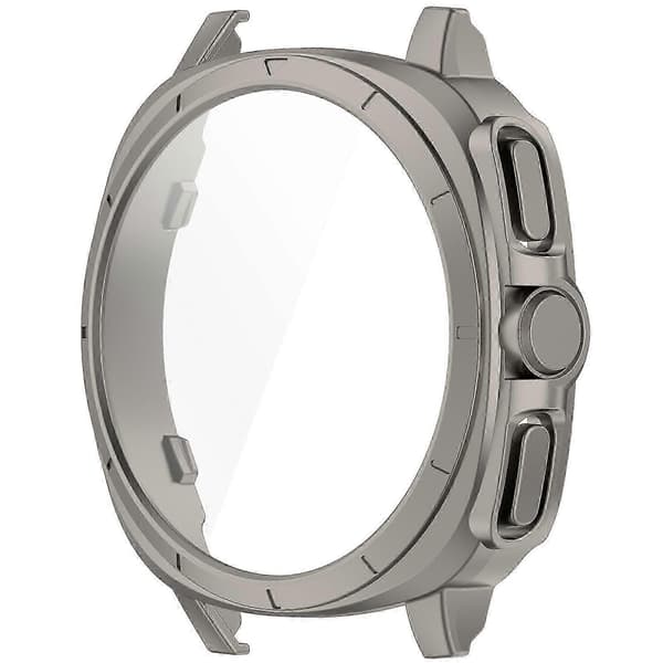 Til Samsung Galaxy Watch7 44mm til Galaxy Watch Ultra Transfer Case Hård PC Urkasse Cover Titanium
