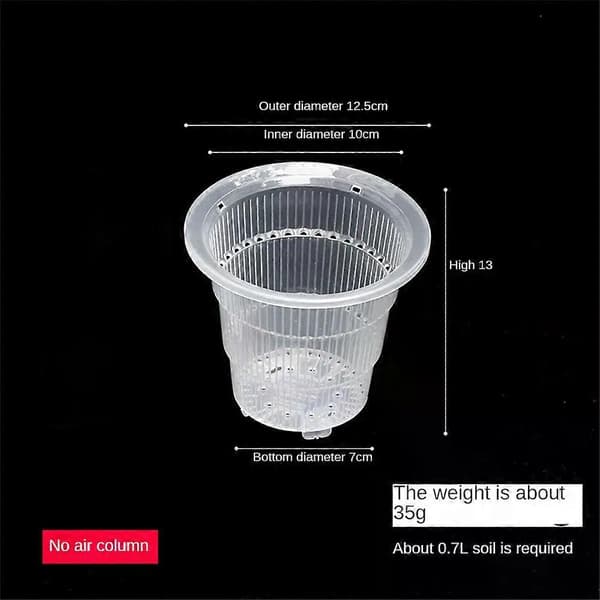Orkidéblomkrukor Nätkrukor Trädgårdskrukor Plast Transparent Andningsbar Behållare Dräneringshål Orkidé Cattleya Plantering Style B A2